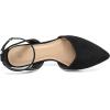 imagemysoft Womens Pumps Shoes Pointed Toe Kitten Low Heels Stiletto Ankle Strap Closed Toe Wedding Party Dress SandalsBlack Suede