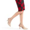imagemysoft Womens Pumps Shoes Pointed Toe Kitten Low Heels Stiletto Ankle Strap Closed Toe Wedding Party Dress SandalsNude Suede