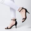 imagemysoft Womens Stilettos Classic Strappy Open Toe Pump Heel SandalsBlackPu