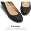 imagemysoft Womens Wedge Pumps Closed Toe Low Heel Dress Shoes Black Glitter