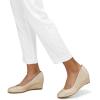 imagemysoft Womens Wedge Pumps Closed Toe Low Heel Dress Shoes Gold