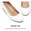 imagemysoft Womens Wedge Pumps Closed Toe Low Heel Dress Shoes White
