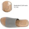 imagemysoft Womens Comfortable Slide Sandals Air Cushion Knit Slip On Wedge Lightweight Walking Sandals Platform Summer ShoesGrey
