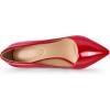 imagemysoft Womens High Heels Pumps Closed Pointed Toe Stiletto 4IN Heels Dress Wedding ShoesRed Patent