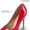 imagemysoft Womens High Heels Pumps Closed Pointed Toe Stiletto 4IN Heels Dress Wedding ShoesRed Patent