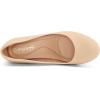 imagemysoft Womens Pumps Low Chunky Block Heel Round Toe Comfortable Dress ShoesNude Nubuck