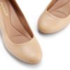 imagemysoft Womens Pumps Low Chunky Block Heel Round Toe Comfortable Dress ShoesNude Pu