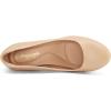 imagemysoft Womens Pumps Low Chunky Block Heel Round Toe Comfortable Dress ShoesNude Pu