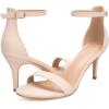imagemysoft Womens Stilettos Pump Heel Sandals Ankle Strap Open ToeNude Nubuck