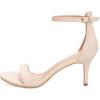 imagemysoft Womens Stilettos Pump Heel Sandals Ankle Strap Open ToeNude Nubuck