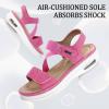imagemysoft Womens Summer Walking Sandals Air Cushion Support Platform Ankle Strap Shoes Comfortable Casual Wedge SandalsHot Pink