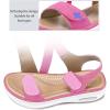 imagemysoft Womens Summer Walking Sandals Air Cushion Support Platform Ankle Strap Shoes Comfortable Casual Wedge SandalsHot Pink