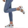 imagemysoft Womens Summer Walking Sandals Air Cushion Support Platform Ankle Strap Shoes Comfortable Casual Wedge SandalsLight Blue