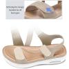 imagemysoft Womens Summer Walking Sandals Air Cushion Support Platform Ankle Strap Shoes Comfortable Casual Wedge SandalsLight Taupe