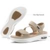 imagemysoft Womens Summer Walking Sandals Air Cushion Support Platform Ankle Strap Shoes Comfortable Casual Wedge SandalsLight Taupe