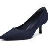 imagemysoft Womens Pumps 2 inch Kitten Heel Pointed Toe Low Heel Dress ShoesNavy Knitting