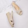 imagemysoft Womens Espadrille Sandals Low Wedge Platform Open Toe Slingback Ankle Strap Criss Cross Slip On Summer ShoesBeige