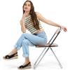 imagemysoft Womens Espadrille Sandals Low Wedge Platform Open Toe Slingback Ankle Strap Criss Cross Slip On Summer ShoesBlack