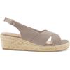 imagemysoft Womens Espadrille Sandals Low Wedge Platform Open Toe Slingback Ankle Strap Criss Cross Slip On Summer ShoesTaupe