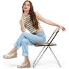 imagemysoft Womens Espadrille Sandals Low Wedge Platform Open Toe Slingback Ankle Strap Criss Cross Slip On Summer ShoesWhite