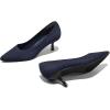 imagemysoft Womens Pumps 2 inch Kitten Heel Pointed Toe Low Heel Dress ShoesNavy Knitting
