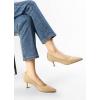 imagemysoft Womens Pumps 2 inch Kitten Heel Pointed Toe Low Heel Dress ShoesNude Knitting