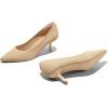 imagemysoft Womens Pumps 2 inch Kitten Heel Pointed Toe Low Heel Dress ShoesNude Knitting