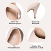 imagemysoft Womens Slingback Mary Jane Pumps Block Low Heel Adjustable Buckle Dress ShoesNudenubuck