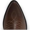 imagemysoft Womens Western Cowboy Boots Embroidered MidCalf Pointed Toe Cowgirl Boot Available for Regular and Wide CalfDark Brown Pu