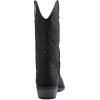 imagemysoft Womens Western Cowboy Boots Embroidered MidCalf Pointed Toe Cowgirl BootBlack