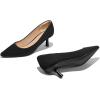imagemysoft Kitten Heels for Women Low Heel Pumps 2 Inch Closed Toe Wedding Dress ShoesBlack