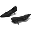 imagemysoft Kitten Heels for Women Low Heel Pumps 2 Inch Closed Toe Wedding Dress ShoesBlack Knitting