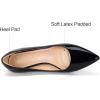 imagemysoft Kitten Heels for Women Low Heel Pumps 2 Inch Closed Toe Wedding Dress ShoesBlack Patent