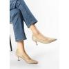 imagemysoft Kitten Heels for Women Low Heel Pumps 2 Inch Closed Toe Wedding Dress ShoesGold