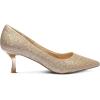 imagemysoft Kitten Heels for Women Low Heel Pumps 2 Inch Closed Toe Wedding Dress ShoesGold