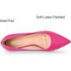 imagemysoft Kitten Heels for Women Low Heel Pumps 2 Inch Closed Toe Wedding Dress ShoesHot Pink