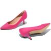imagemysoft Kitten Heels for Women Low Heel Pumps 2 Inch Closed Toe Wedding Dress ShoesHot Pink