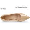 imagemysoft Kitten Heels for Women Low Heel Pumps 2 Inch Closed Toe Wedding Dress ShoesNude Patent