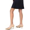 imagemysoft Kitten Heels for Women Low Heel Pumps 2 Inch Closed Toe Wedding Dress ShoesNude Pu