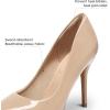imagemysoft Womens High Heels Pumps Closed Pointed Toe Stiletto 4IN Heels Dress Wedding ShoesNude Patent