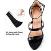 imagemysoft Womens High heel Sandal Open Toe Ankle Strap Platform Dress Pump Shoes for Bride Wedding PartyBlack Pat