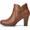 imagemysoft Womens Zipper Booties Chunky Stacked Heel Ankle Boots Buckle Strap AnkleBrown