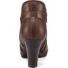 imagemysoft Womens Zipper Booties Chunky Stacked Heel Ankle Boots Buckle Strap AnkleDark Brown