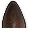 imagemysoft Womens Wide Calf Cowboy Boots PullOn MidCalf Embroidered Pointed Toe Retro Western BootsDark Brown
