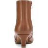 imagemysoft Womens Kitten Heel Ankle Boots Square Toe Booties Comfortable Dress Shoes with Side ZipperCaramel Brown