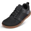 imagemysoft Womens Wide Toe Box Barefoot Shoes Zero Drop Minimalist Sneakers with Removable Insole for Bunions Walking ampamp TrainingBlackGum