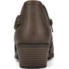 imagemysoft Womens Side Zipper Ankle Boots Low Stacked Heel Chunky Booties Comfortable Round Toe shoesDark Taupe Pu