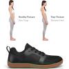 imagemysoft Womens Wide Toe Box Barefoot Shoes Zero Drop Minimalist Sneakers with Removable Insole for Bunions Walking ampamp TrainingBlackGum