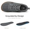 imagemysoft Womens Wide Toe Box Barefoot Shoes Zero Drop Minimalist Sneakers with Removable Insole for Bunions Walking ampamp TrainingDark GreyGum