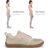 imagemysoft Womens Wide Toe Box Barefoot Shoes Zero Drop Minimalist Sneakers with Removable Insole for Bunions Walking ampamp TrainingKhakiGum